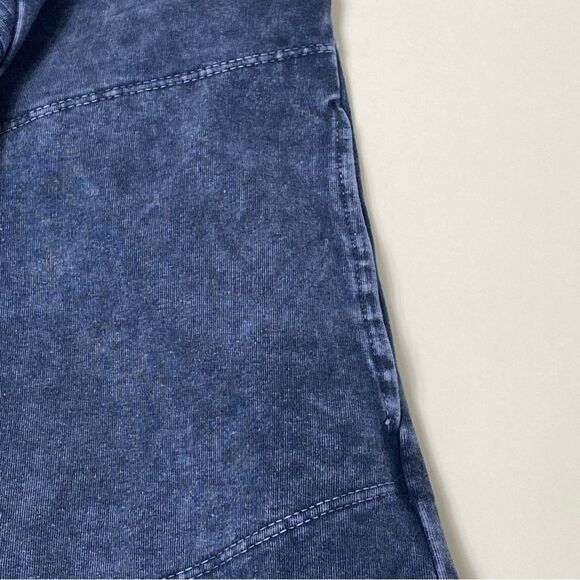 Testimony Los Angeles Medium Blue French Terry Open Front Drape Jacket Size S - Picture 7 of 16